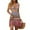 Light Brown, variant on 2025 Trendy Women's Summer V-neck Floral Printed Dress Wrap Dress Beach Hawaiian Tropical Sundress Sleeveless Mini Pleat hem Dresses