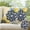 Navy Blue and Yellow, variant on Sm:)e Navy Blue Yellow Waterproof Dahlia Floral Throw Pillow Covers 18x18 Inch Set of 2, Outdoor Farmhouse Decorative Square Cushion Cases for Patio, Living Room, Sofa, Bed