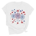thumbnail image 2 of Clearance Tops under $5! Yrmaups Women Summer Blouse Patriotic Round Neck Short Sleeve USA Stars Blouses Independence Day Red White and Blue 2025 T-shirts Clothes, 2 of 7