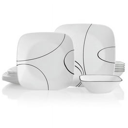 Corelle 18 piece Service For 6 Chip Resistant Simple Sketch Dinnerware Set