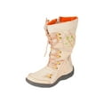 thumbnail image 4 of TMA EYES Patchwork Stitch-Detail PU Leather Mid-Calf Women's Boot, 4 of 6