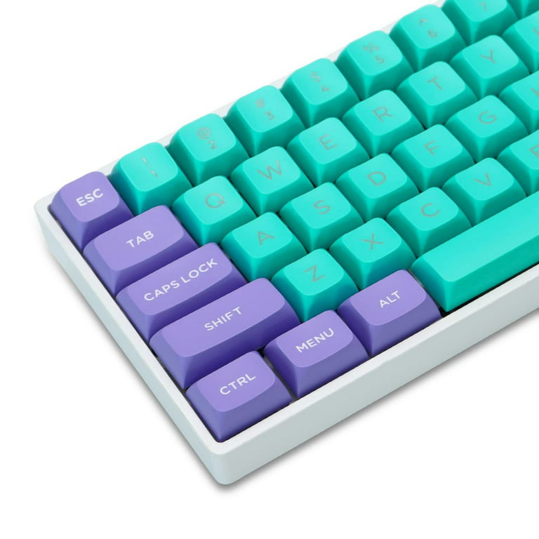 XVX 184 Keys Gaming Keyboard Keycaps,Universal PBT Keycaps Full Set XVX  Profile Keycaps for Mechanical Keyboard 60% 65% 70% 100% Keyboard  Replacement Key Caps (Purple Green Pink) 