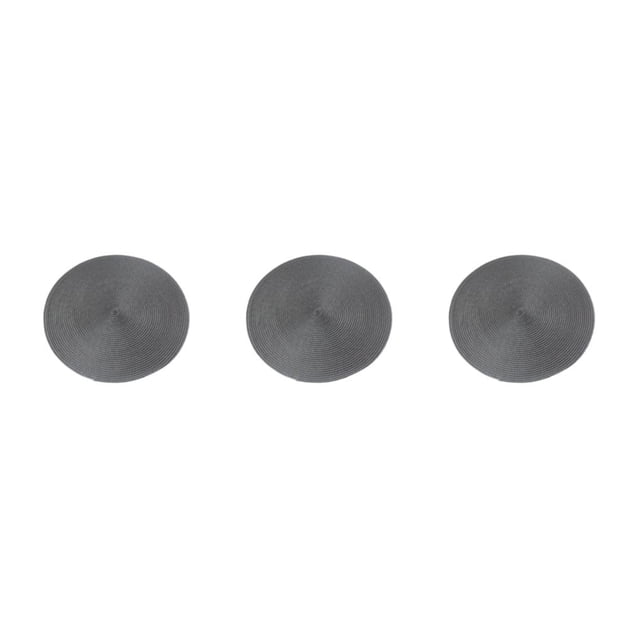relayinert Tapis de Table pour Chaque Occasion Application Grand et Durabilité Robuste Napperons Ronds Napperons Inodore Moderne Simple Gris Foncé Ensemble de 3