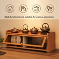 thumbnail image 5 of Qiweii 2 Layer Dirt Proof Desktop Storage Shelf with Door Coffee Tea Cup Rack Dustproof for Home Living Room Organizer Keep Items Tidy, 5 of 8