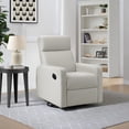thumbnail image 2 of Oxford Baby Layton Upholstered Glider Recliner Rocking Chair 360° Swivel for Nursery and Living Room – Oatmeal​, 2 of 7