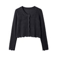 thumbnail image 5 of PBFRDSJ Long Sleeve Cardigan for Women Knit Crochet Button Down Sun Protection Cover Up Trendy Summer Sweaters for Casual Vacation, 5 of 6