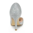 thumbnail image 2 of BLISSFUL STEP Glitter Pointed Toe Stiletto Heels Pumps for Women Silver 9, 2 of 7