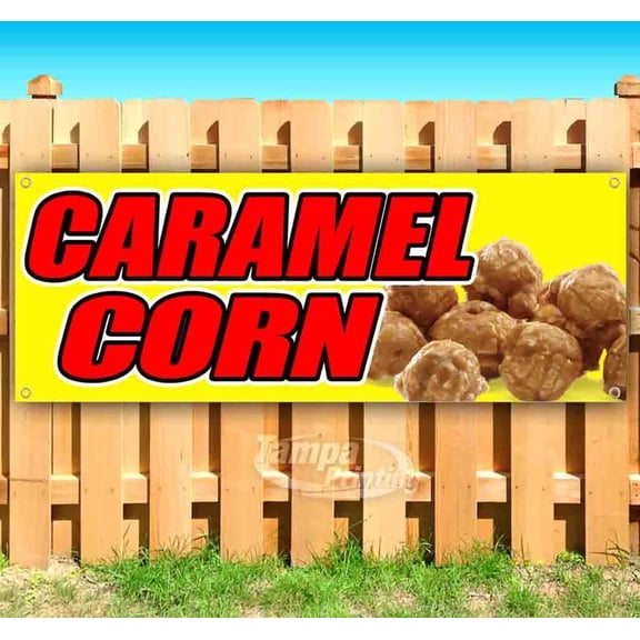 Caramel Corn 13 oz Vinyl Banner With Metal Grommets