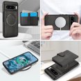 thumbnail image 4 of Allytechgroup Detachable Cards Holder Case for Google Pixel 8 Pro, RFID Blocking 2 In 1 Wallet PU Leather Case with Stand Compatible with Magsafe Shockproof Cover for Google Pixel 8 Pro, Black, 4 of 5
