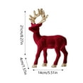 thumbnail image 2 of Reindeer Christmas Decorations, Glitter Deer Figurine Set for Mantle, Tabletop, and Centerpiece Displays, Holiday Home and Party Decor, 2 of 4