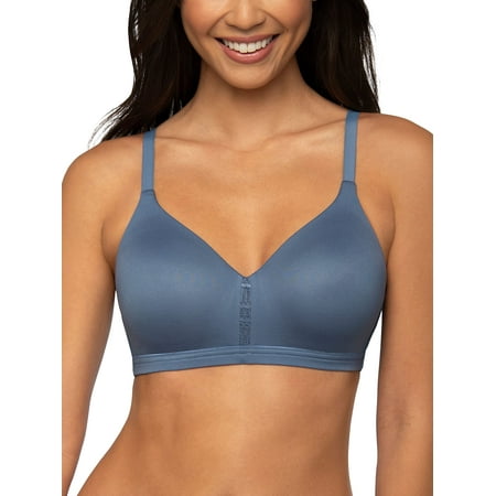 Vanity Fair Women's Beyond Comfort Seamless Back Wireless Bra (34B-44DD), Average Figure-Blue