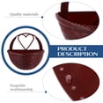 thumbnail image 4 of Miangastore Hanging Baskets Brown Plastic Simulated Rattan 2Pcs 8.7x8.7x4.1in, 4 of 8