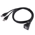 thumbnail image 2 of Accesorios para computadoras Cable de Montaje Dual USB2.0 A a Coche 1m USB Panel Flush JShteea Nuevo, 2 of 6
