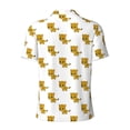 thumbnail image 4 of Rocae Leopard Print for Men's Short Sleeve Polo Shirt, Quick Drying Performance Moisture Wicking Sports Men's Golf Shirt Medium, 4 of 9