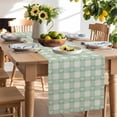 thumbnail image 3 of Burlap Table Runner 36 Inches Long, Seamless Love Heart Green Checker Non-Slip Kitchen Table Runners for Dining Room Everyday Use Party Table Decorations Stripe Plaid on Farm Linen, 3 of 9