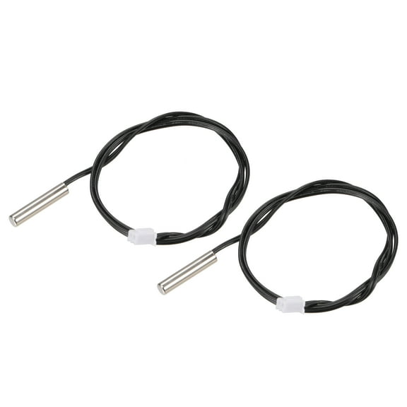2pcs 20K Temperature Sensor Probe Stainless Steel NTC Thermal Sensor Probe 50cm Digital Thermometer Extension Cable