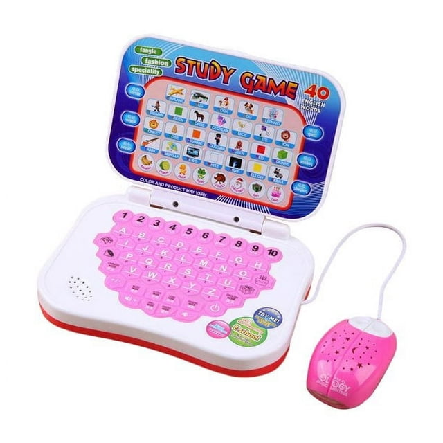 HLONK Bilingual Early Educational Learning Machine Kids Laptop Toys with Mouse