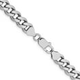thumbnail image 3 of Auriga Fine Jewelry 925 Sterling Silver Rhodium-plated 8 mm Curb Chain Necklace for Mens 20", 3 of 6