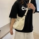 thumbnail image 2 of Bolso de mano portátil de gran capacidad para primavera y verano, bolso de lona coreano para mujer, bolso para debajo del brazo, bolso de hombro con texto, 2 of 6
