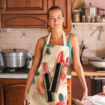 EQWLJWE Valentine's Day Apron Cotton Kitchen Cooking & Baking Funny Aprons, Adjustable Straps, Gift for Cooks, Bakers or Grill-Masters, Great Birthday, Wedding or Anniversary Idea Gift