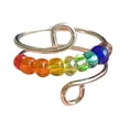 thumbnail image 2 of Anillo giratorio con cuentas giratorias, joyería, anillo giratorio, moda, clásico, simple Plata, 2 of 6