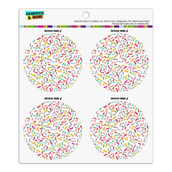 Colorful Confetti Sprinkles Refrigerator Fridge Locker Vinyl Circle Magnet Set