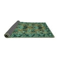 thumbnail image 2 of Ahgly Company Indoor Rectangle Persian Turquoise Blue Traditional Area Rugs, 8' x 12', 2 of 4