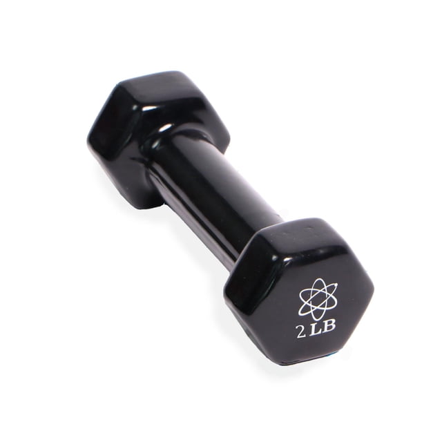 Mancuerna Hexagonal Atom 2 lb (0.9 kg) | Vinil Antideslizante negro