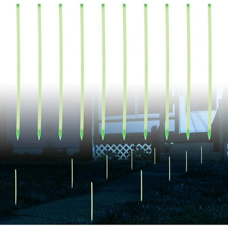 TerraTrade Glow-in-the-Dark Path Marker Rods, 10pc