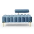 thumbnail image 2 of 53.2" Width Modern End of Bed Bench Sherpa Fabric Upholstered 2 Seater Sofa, 2 of 4