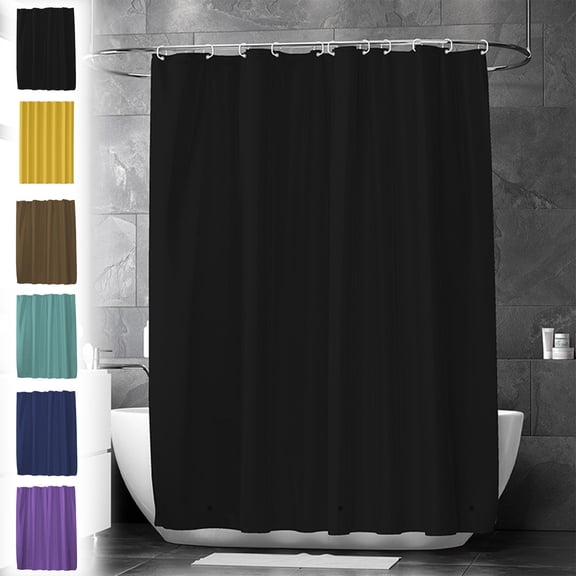 Home Shower Curtain Polyester Fabric Water Resistant Shower Curtain or Liner. Hotel Collection Quality, In Six Colors Includes 12 Hooks And 70.87 x70.87 Inches