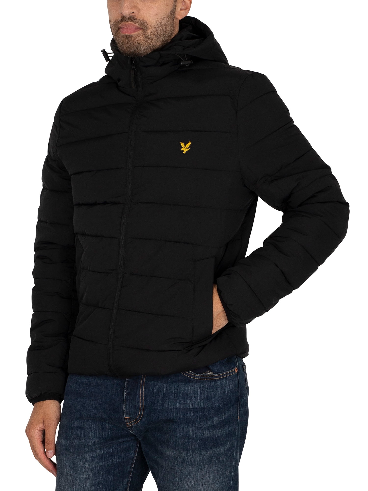 Lyle and scott lightweight puffer jacket black sale