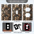 thumbnail image 3 of Yayeee Blank Wall Plate Cover 1-Gang 4.5"x2.7" Home Unused Decorative Outlet, Metallic Flower, 3 of 7