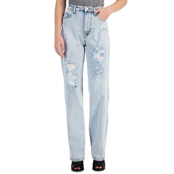 Tinseltown Juniors 90s Wide Leg Jeans,Darius Wash,24W