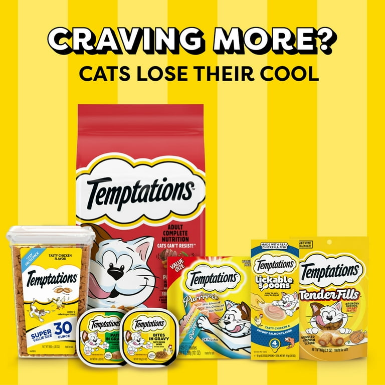 Temp-tations Creamy Dairy Flavor Cat Treats 16 Oz Tub Crunchy and