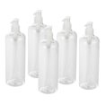thumbnail image 2 of Empty Shampoo Conditioner Pump Bottle Amber Shampoo Bottles Refillable Dispenser 500ml Clear, 2 of 8