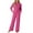 13-Rose Red, variant on MINTREUS Women's Pajama Set Long Sleeve Lounge Set Ribbed knit Sleepwear Two Piece Pjs Set with Pocket