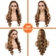 thumbnail image 4 of Peluca Vivehebe con encaje degradado en la parte delantera, 100% cabello humano, 66 cm, ondulado, 4 of 6
