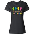 thumbnail image 3 of Inktastic All You Need Is Ice Cream - Blue Pink Yellow Green Women's T-Shirt, 3 of 5