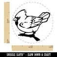 thumbnail image 2 of Winter Cardinal on Branch Self-Inking Rubber Stamp Ink Stamper - Yellow Ink - Mini 1/2 Inch, 2 of 7