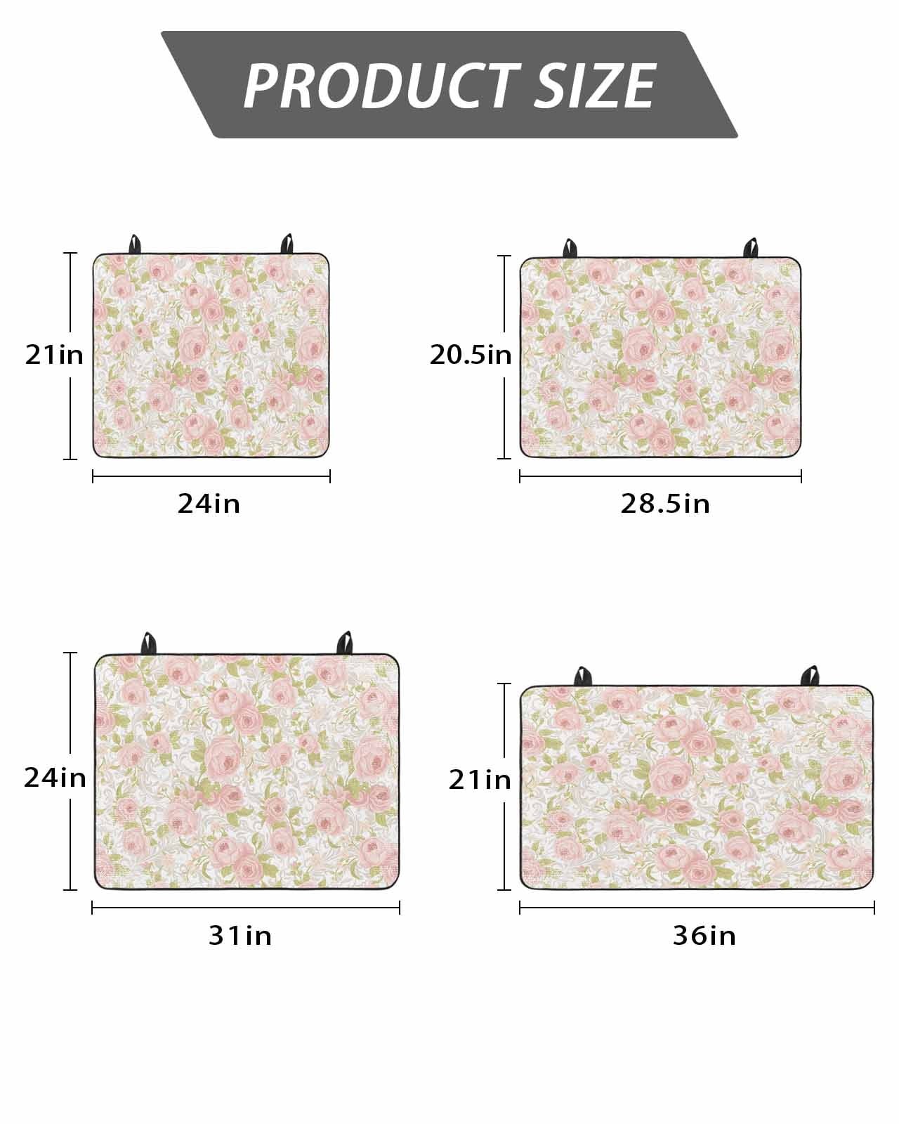 Stove Top Covers for Electric Stove, Pink Flowers Glass Stovetop Cover Protector, Country Botanical Floral Leaves Romantic Induction Cooktop Protector Oven Mat for Kitchen Countertop 24"x21"