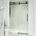 thumbnail image 4 of Vigo Vg6044cl6476 Elan Cass 76" High X 64" Wide Sliding Frameless Shower Door - Black, 4 of 7