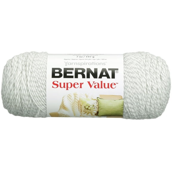 Bernat® Super Value™ #4 Worsted (Medium) Acrylic Yarn, Grey Ragg 7oz/197g 440 Yards