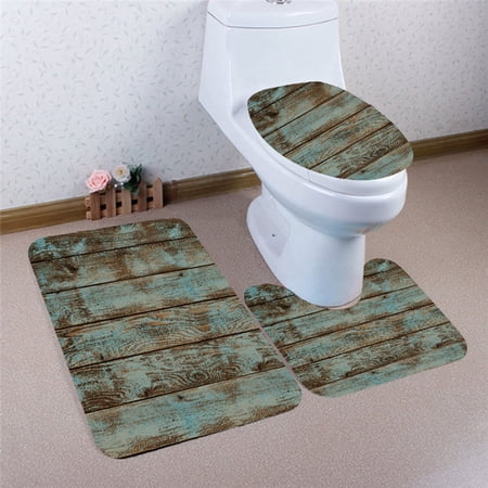 3-Piece Bathroom Rugs Carpet Sets, Soft Comfort Flannel Bathroom Mats,Anti-Skid Absorbent Toilet ...