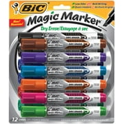 BIC Intensity Advanced Dry Erase Low Odor Marker, Tank, Chisel Tip, Assorted Colors, Set of 12