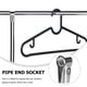 thumbnail image 4 of 4pcs conector de varilla de armario de 2 vías de aluminio de aleación de aluminio soporte, 4 of 6