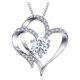 thumbnail image 1 of Fiudx Collar con Piedra de Nacimiento, Colgante de Corazón, Cadena Ajustable, Elegante Opción de Regalo, Ideal para Cumpleaños, Aniversarios o Uso Diario, para Mujeres y Niñas, con Dije Personalizado, 1 of 2