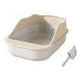 thumbnail image 4 of DOLITY Cat Litter Box Kitten Litter Pan Anti Splashing Cat Potty Pan Detachable White, 4 of 9