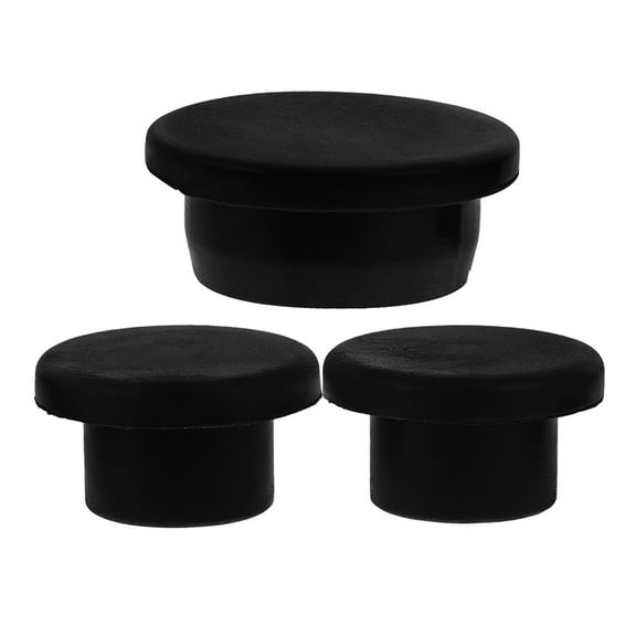 Soimiss 3Pcs Silicone Hole Plugs Tailgates Plugs Black for Car Owners Car Maintenance