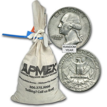 90% Silver Washington Quarters $500 Face-Value Bag